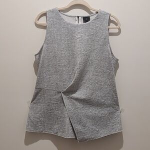 Light Gray Sleeveless Textured Camisole Vest Layered Top Minimalist Party